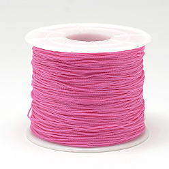 Light Coral Polyester Cords, Light Coral, 0.5~0.6mm, about 131.23~142.16 yards(120~130m)/roll