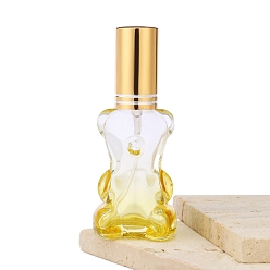 Золотистый 15 мл аэрозольные баллончики, распылитель мелкого тумана, многоразовая бутылка, медведь, золотые, 3.2x3.2x8.1 см, емкость: 15 мл (0.51 жидких унций)