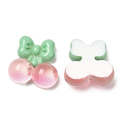 Вишня Полупрозрачные смоляные фруктовые кабошоны, для изготовления ювелирных изделий, вишня, 21x20x8.5 мм