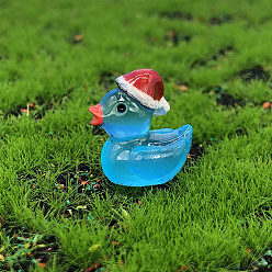 Темно-Голубой Светящаяся смола, рождественская тема, орнамент в виде утки, светится в темноте, глубокое синее небо, 15 мм