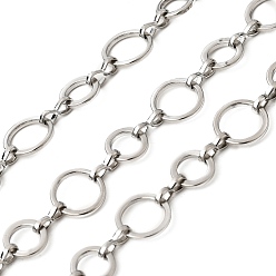 Нержавеющая Сталь Цвет 304 круглозвенные цепи из нержавеющей стали, несварные, с катушкой, цвет нержавеющей стали, 10x1 мм
