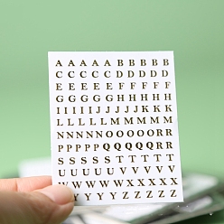 Золотой Наклейка с металлической буквой, ПВХ клейкие водонепроницаемые наклейки, самоклеющиеся наклейки, золотые, 3x2 мм