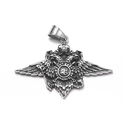 Античное Серебро 304 подвески из нержавеющей стали, орел, античное серебро, 41x61x5.5 мм, отверстие : 10x7 мм