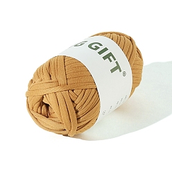 Темно-Золотистый Пряжа из полиэфирной ткани, для ручного вязания толстой нити, пряжа для вязания крючком, темные золотарник, 5 мм, около 32.81 ярдов (30 м) / моток