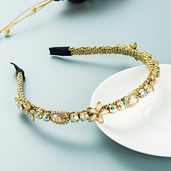 Шоколадный Сплав горный хрусталь ленты для волос, корона для волос, для женщин или девочек, цвет шоколада, 380 мм