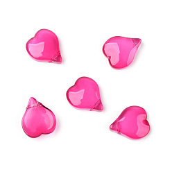 Темно-Розовый Стеклянные прелести, лепестковая форма, разнообразные, темно-розовыми, 15x12x4.5 мм, отверстие : 1 мм