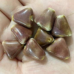 Верблюжий Фарфоровые бусины ручной работы, для украшения браслетов/ожерельев и материалов для поделок, треугольные, верблюжие, 16x15.5x8.5 мм, отверстие : 2.5 мм