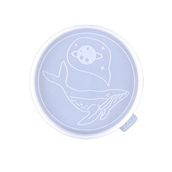 Whale Подставка для подставок своими руками, пищевая силиконовая форма, формы для литья смолы, для уф-смолы, изготовление изделий из эпоксидной смолы, белые, кит, 105x10 мм