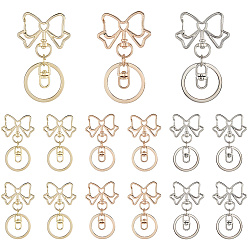 (52) Непрозрачная лаванда 18шт 3 цвета сплава брелок застежки, бантом, разноцветные, 66 мм, 6 шт / цвет