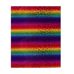 Couleur Mélangete Paster arc-en-ciel laser en vinyle pvc imperméable, pour la décoration de la maison de bricolage, couleur mixte, 300x250x0.3mm