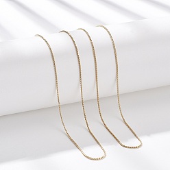 Настоящее золото 14K 1мм 304 ожерелья из нержавеющей стали в виде змеевидной цепи для женщин и мужчин, реальный 14 k позолоченный, 17.05 дюйм (43.3 см)