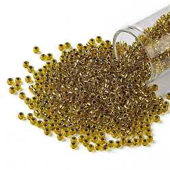 (745) Copper Lined Marigold TOHO Round Seed Beads, Japanese Seed Beads, (745) Copper Lined Marigold, 8/0, 3mm, Hole: 1mm, about 10000pcs/pound