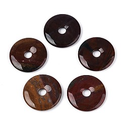 (RRHB277) Кристалл на подкладке из медово-бежевого цвета Естественно индийский агат большие кулоны, подвески в виде пончиков/пи-дисков, 49~50.5x6.5~8 мм, отверстие : 9~11 мм