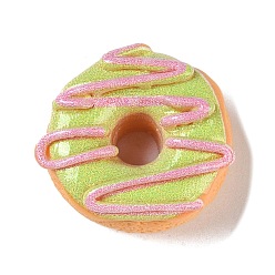 Donut Кабошоны из непрозрачной смолы, имитация еды, декодирование, хлеб, пончик, 19x20.5x10 мм