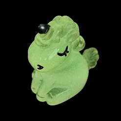 Бледно-Розовый Светящийся орнамент в виде единорога из смолы, Светящаяся в темноте минифигурка, украшение для дисплея мультяшного единорога, розовый жемчуг, 24.5x12x19 мм