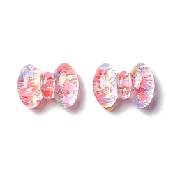 Pink Resin Cabochons, Bowknot, Colorful, 15x20.5x9mm