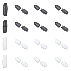 (52) Непрозрачная лаванда Пластиковые застежки отколовшиеся, для резиновых силиконовых прорезывающих ожерелий, разноцветные, 24x9 мм, отверстие: 2.5 мм, 2 цветов, 30 шт / цвет, 60 шт / коробка