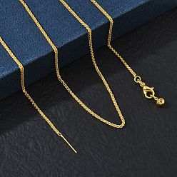 Oro Collares deslizantes ajustables con cadena de trigo de latón para mujer, larga duración plateado, dorado, 17.72 pulgada (45 cm)