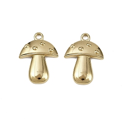 Золотой 304 подвески из нержавеющей стали, грибное очарование, золотые, 18.5x13.5x2.5 мм, отверстие : 1.6 мм