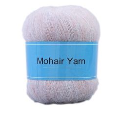 Розовый Пряжа для вязания, пряжа мохер, для пледов подушки поделки из пряжи крючком, туманная роза, 1 мм, около 50г/моток