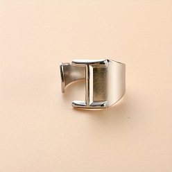 Letter I 304 из нержавеющей стали манжеты кольца, цвет нержавеющей стали, Буква "i", 16 мм, внутренний диаметр: 18 мм