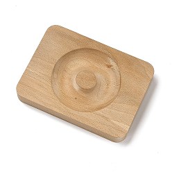 Donut Beech Wood Molds Trays, Reusable Bakeware Maker, for Fondant Baking Chocolate Candy Making, Donut, 115x85x15mm, Inner Diameter: 66mm