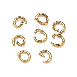 Real 18K Gold Plated 304 Stainless Steel Open Jump Rings, Real 18K Gold Plated, 3x0.6mm, Inner Diameter: 1.9mm