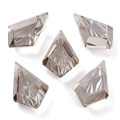 Сатин Подвески из тисненого стекла со стразами, граненые, воздушный змей, атлас, 19x12x5.5 мм, отверстие : 1.2 мм