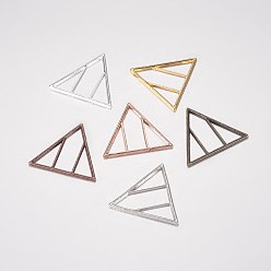 (52) Непрозрачная лаванда Сплав филигранной столяры, треугольные, разноцветные, 20x23x1 мм