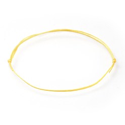 Желтый Регулируемые плоские вощеные полиэфирные шнуры изготовление браслетов, желтые, 8 дюйм ~ 11-7/8 дюйм (20.4~30 см)