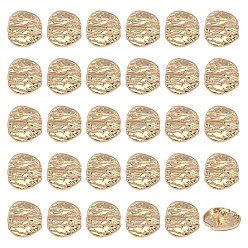 Золотой 30 шт. 1 пуговицы с хвостовиком из сплава с отверстиями, самородки, золотые, 14x15x6 мм, отверстие : 2 мм