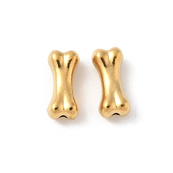 Настоящее золото 18K 304 из нержавеющей стали бусы, ионное покрытие (ip), кость, реальный 18 k позолоченный, 12x5.5x4.5 мм, отверстие : 1.2 мм