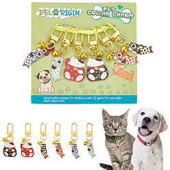 (52) Непрозрачная лаванда 6 шт 6 стиль сплав эмаль рыбка и манэки нэко подвеска украшения, подвесные украшения из сплава с поворотной застежкой, разноцветные, 65~69 мм, 1 шт / стиль