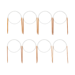 Седло Коричневый 16 шт. 8 стили резиновая проволока бамбуковые круговые спицы, более имеющийся размер, седло коричневый, 780~800x2.25~6.5 мм, 2 шт / стиль