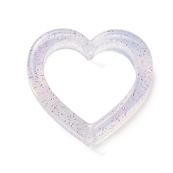 Фуксин Рамка для фокусировки из экологически чистого пищевого силикона, жевательные бусины для чайников, DIY уход за ожерельем, с блеском порошок, фуксиново-красные, 36x38x8 мм, отверстие : 3 мм