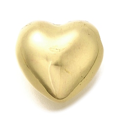 Настоящее золото 18K Стойки обшивки латунные бусины, долговечный, без свинца и без кадмия, сердце, реальный 18 k позолоченный, 11.5x12.5x7.5 мм, отверстие : 2.5 мм
