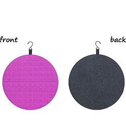 Фуксин Плоские круглые фетровые настенные значки-броши-органайзеры для демонстрации стендов, фуксиново-красные, 40 см
