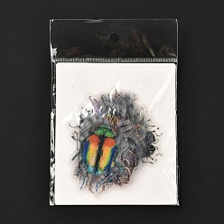 Insects 40 шт 20 стили домашних животных клей водонепроницаемый набор наклеек, для поделки записки, рисунок насекомых, 3.5~6.2x2.5~6.5x0.015 см, 40 шт / пакет