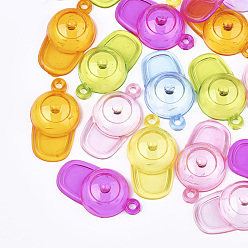 (52) Непрозрачная лаванда Прозрачные акриловые подвески, шляпа, разноцветные, 38x21.5x10.5 мм, Отверстие : 2.5 мм , около 320 шт / 500 г