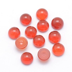 Carnelian Natural Carnelian Cabochons, Dyed & Heated, Half Round, 6x3~3.5mm