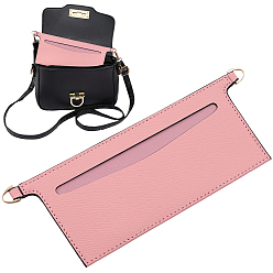 Pink Вставки-органайзеры для сумок из микрофибры, со сплавочной фурнитурой, прямоугольные, золотой свет, розовые, 80x220x3 мм