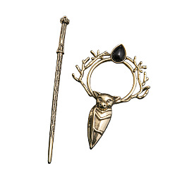 Античное Золото Палочки для волос из свиного сплава, аксессуары для волос для женщин и девочек, античное золото , 120 мм