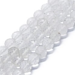 Cristal de Quartz Naturelles cristal de quartz brins de perles, cristal de roche, à facettes (64 facettes), ronde, 6mm, Trou: 0.8mm, Environ 62~67 pcs/chapelet, 15.16~15.55 pouce (38.5~39.5 cm)