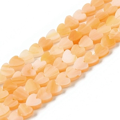 Сэнди Коричневый Бусы лэмпворк ручной работы, сердце, песчаный коричневый, 6x6x2~2.5 мм, отверстие : 1 мм, около 77 шт / нитка, 15.75''~16.14'' (40~41 см)