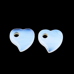 Опал Opalite подвески, сердце прелести, 30~30.5x29~30x8~8.5 мм, отверстие : 6~6.5 мм