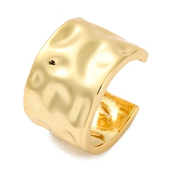 Настоящее золото 18K Латунные открытые манжеты с покрытием стойки, кованые широкие кольца для женщин, без свинца и без кадмия, долговечный, реальный 18 k позолоченный, 14.5 мм