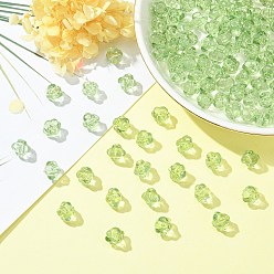 Yellow Green Transparent Acrylic Beads, Lantern, Yellow Green, 8.5x10x9.5mm, Hole: 1.5mm, about 1290pcs/500g
