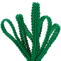 Зеленый 25m отделка из полиэстерового плетеного кружева, шитье кружевной ленты сороконожка, аксессуары для одежды и аксессуары для штор, зелёные, 1/4 дюйм (8 мм), около 27.34 ярдов (25 м) / комплект