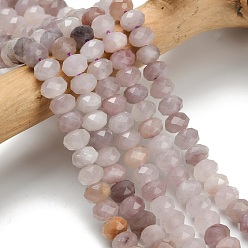 Другие Кварцы Природного кварца нитей бисера, граненые, рондель, 8x5.5 мм, отверстие : 1.2 мм, около 69 шт / нитка, 15.16'' (38.5 см)