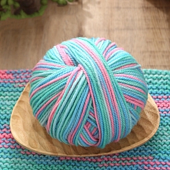 Средний Аквамарин Шерстяная пряжа, для ручного вязания толстой нити, пряжа для вязания крючком, средний аквамарин, 0.3 мм, 120м/моток